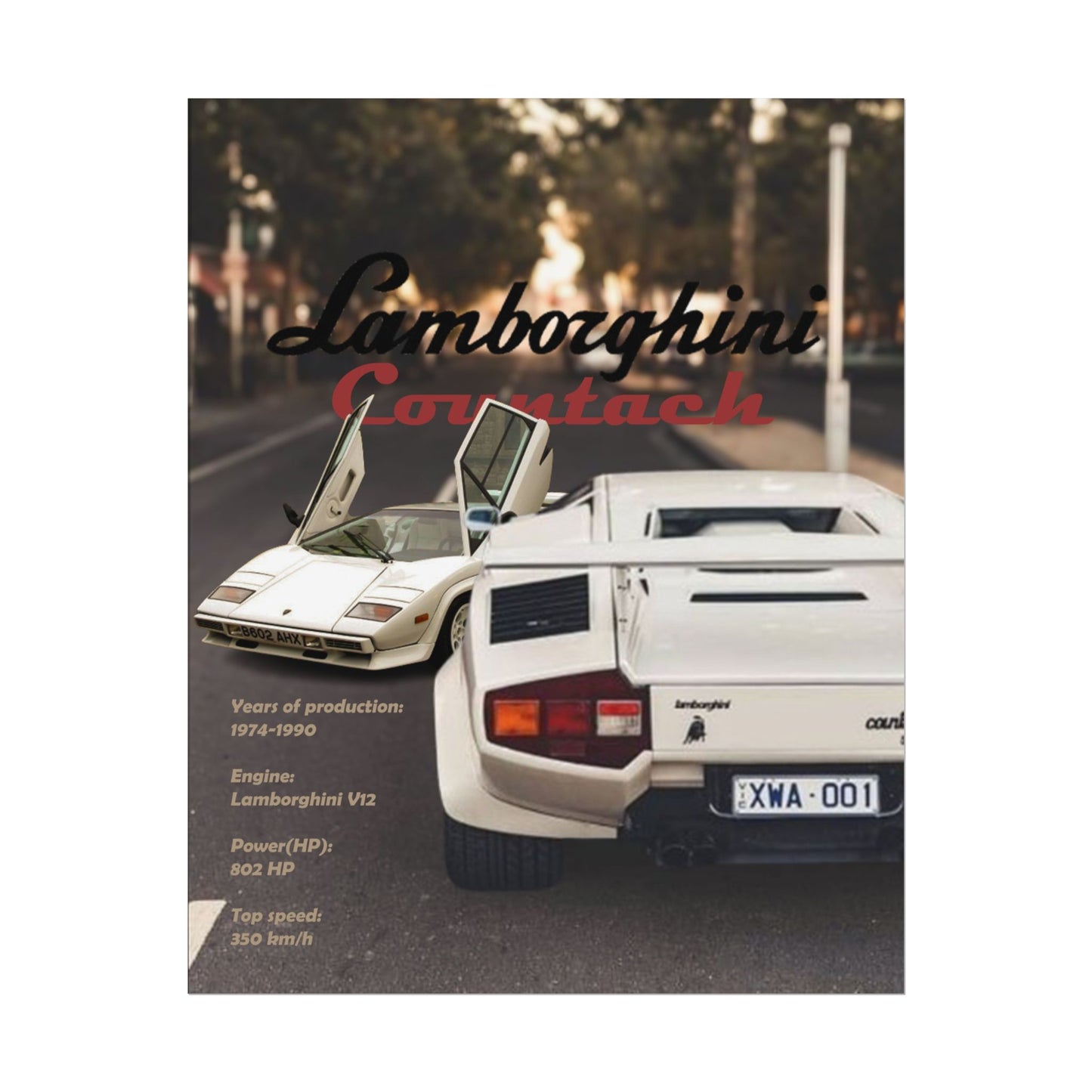 Poster Lamborgini Countach
