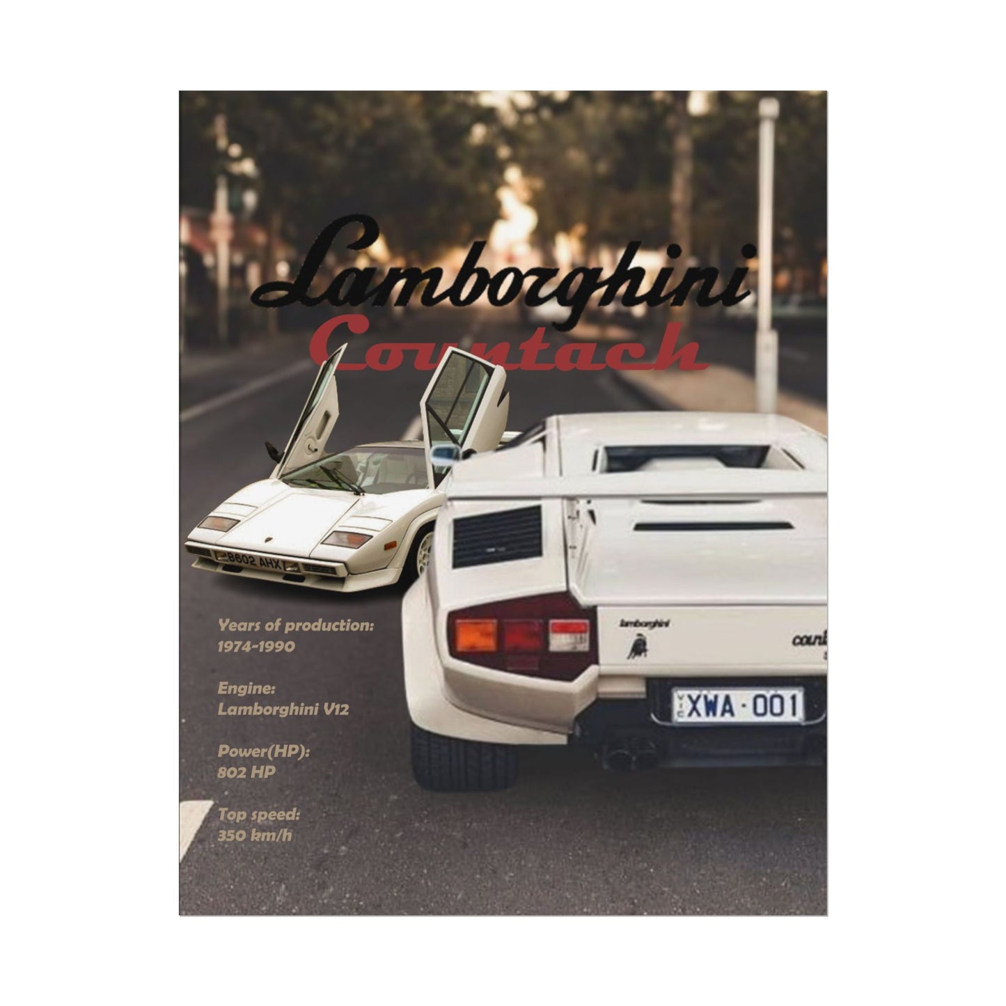 Poster Lamborgini Countach