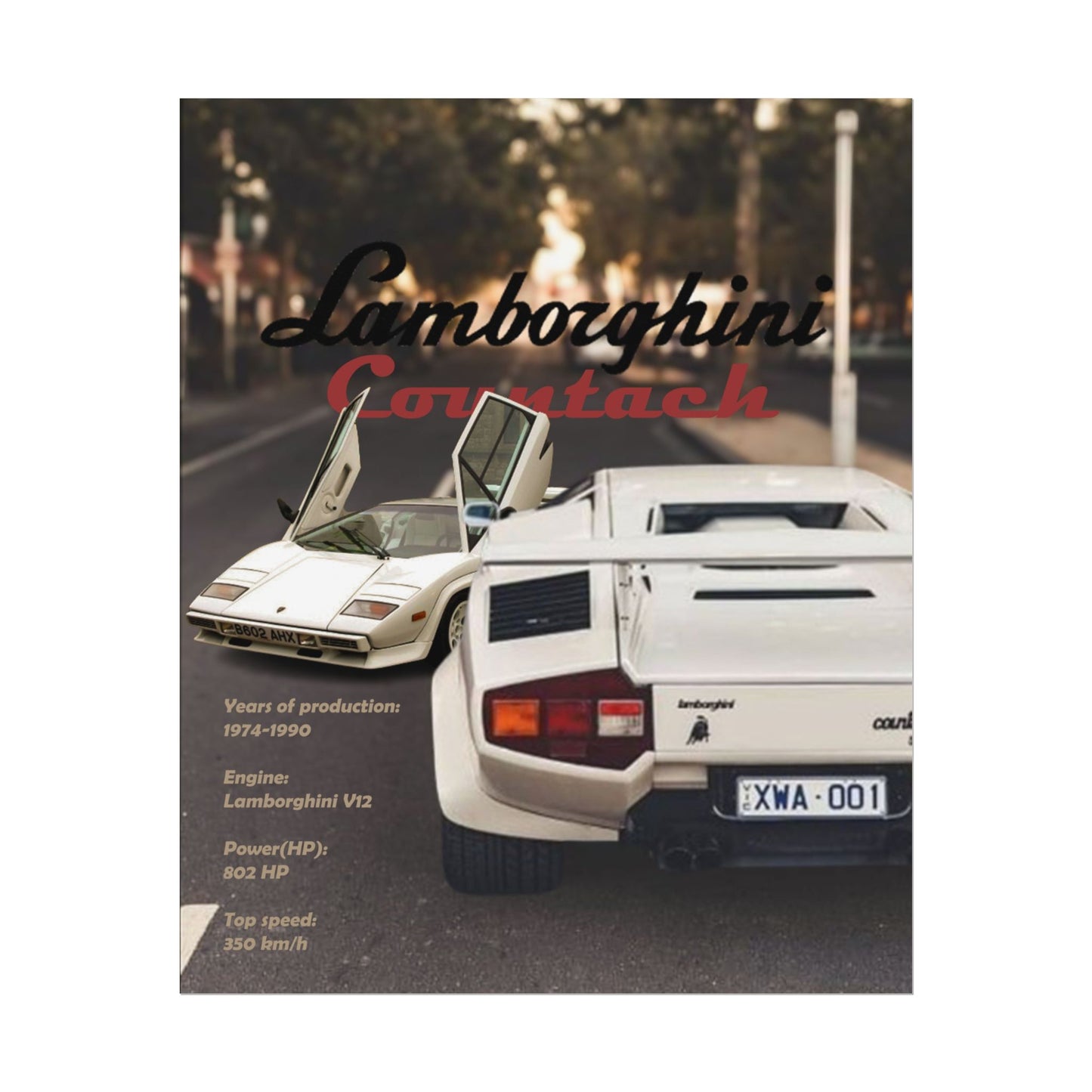 Poster Lamborgini Countach