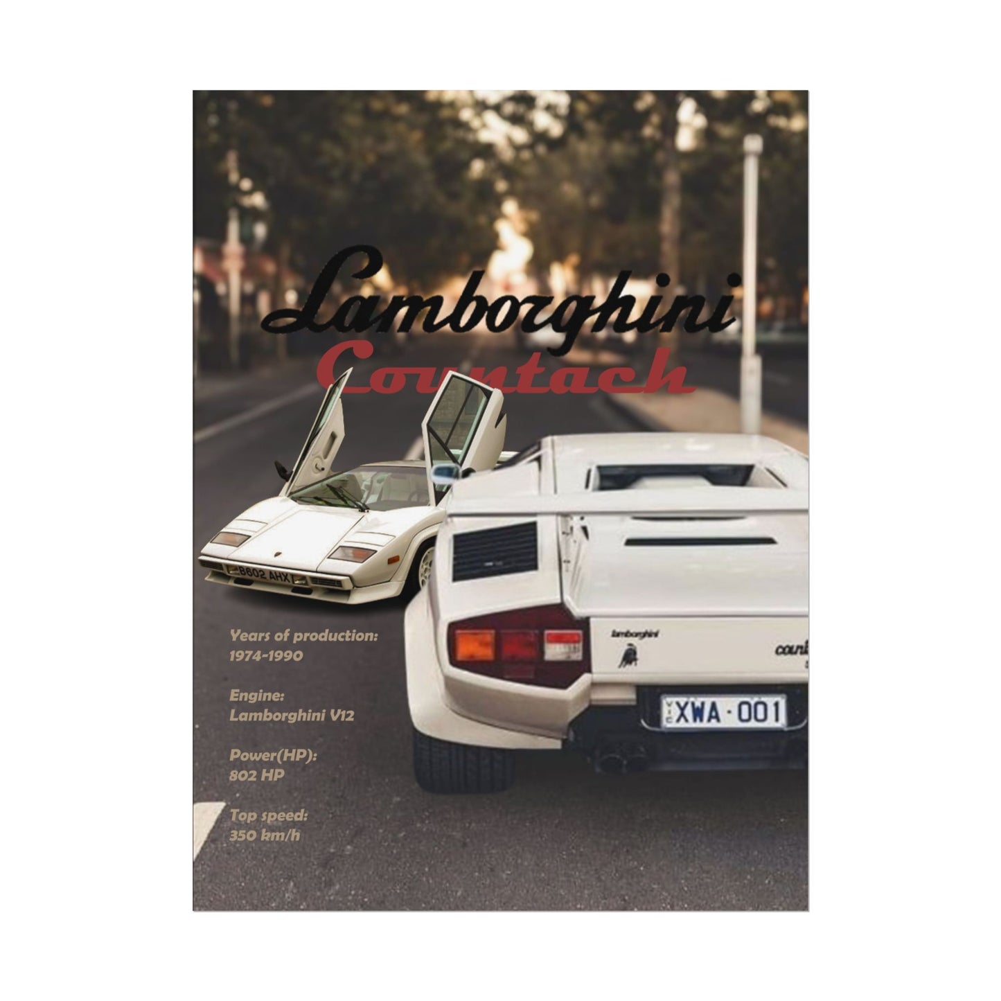 Poster Lamborgini Countach