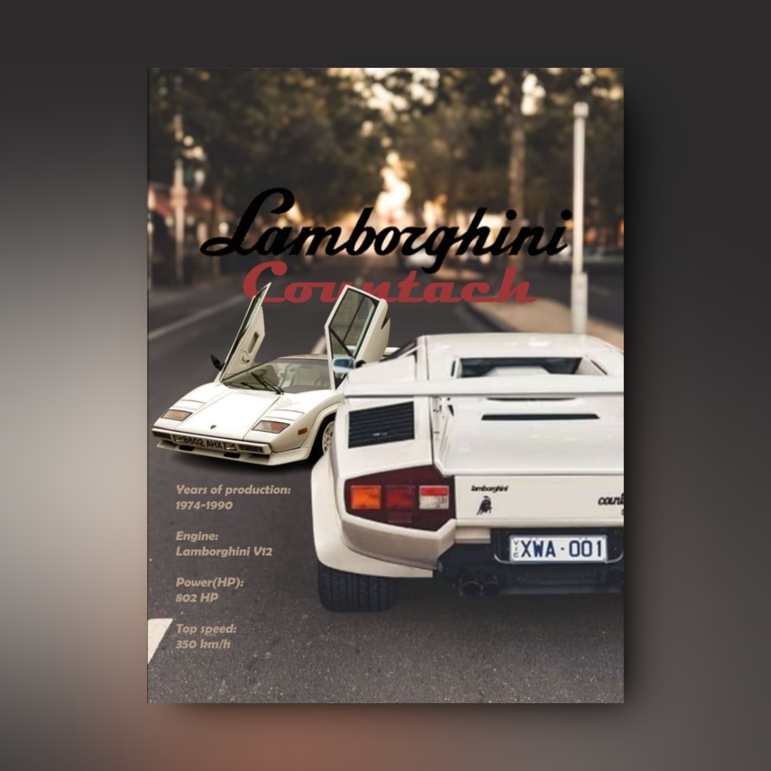 Poster Lamborgini Countach